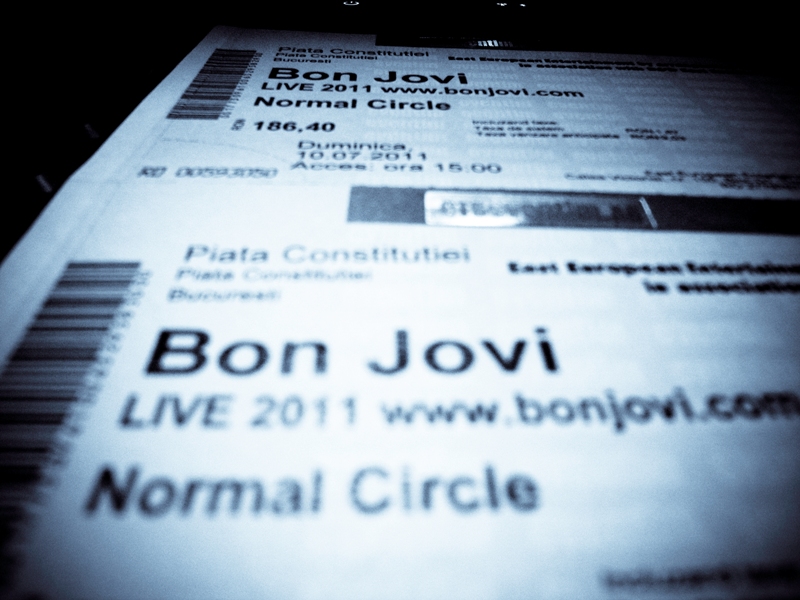Mi-am luat bilete la Bon Jovi