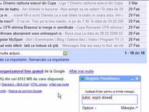 Gmail în limba româna