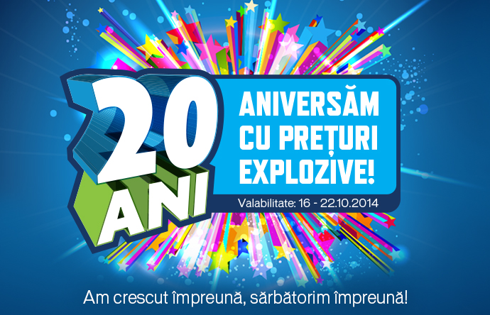 Domo aniverseaza 20 de ani cu reduceri